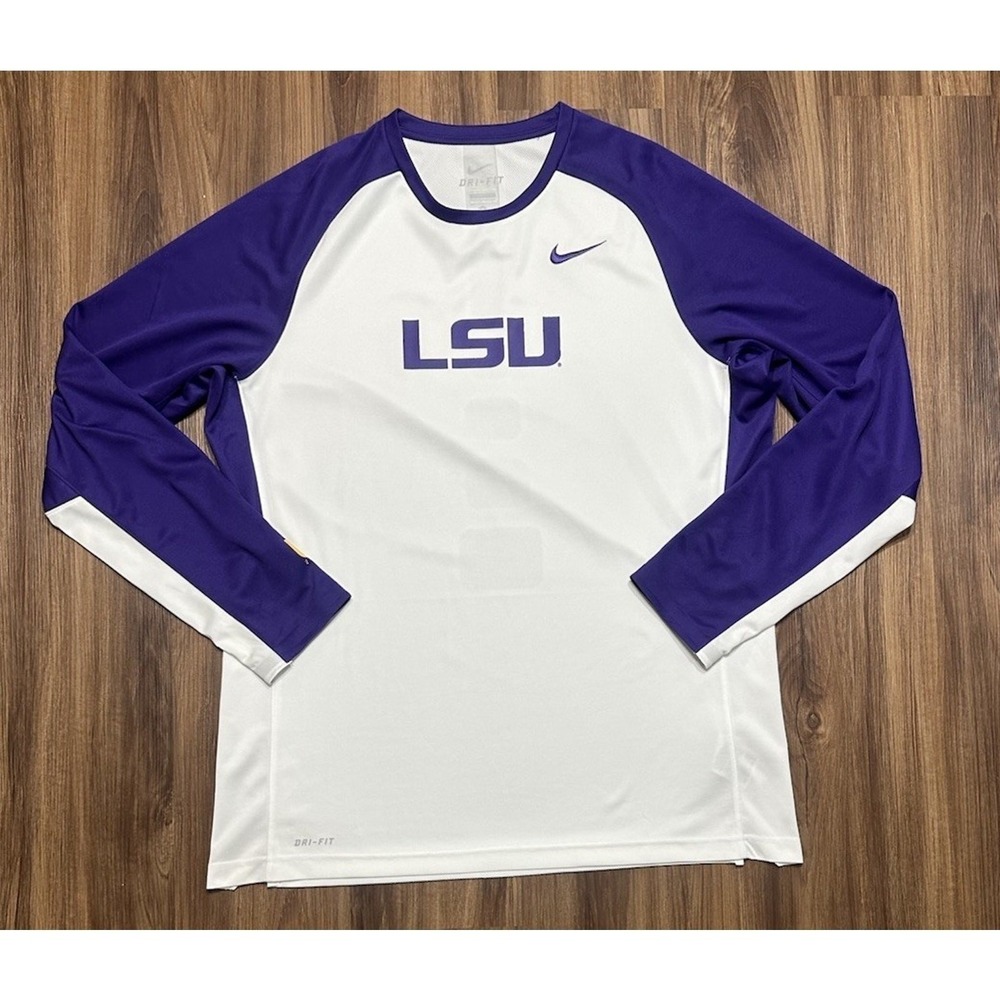 Nike Elite LSU Tigers Basketball Team Issue Shooting Warmup NCAA Men's Sz XL